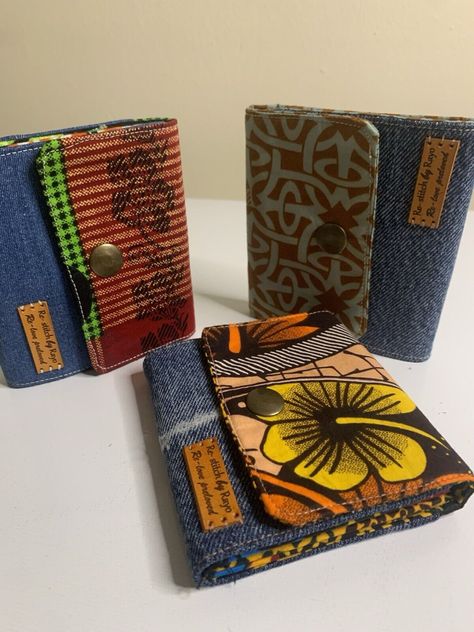 New Upcycled Blue Denim and Ankara Handmade blue wallet for cash and coins women Denim Wallet, Handmade Wallet, Purse Handmade, Blue Wallet, Handmade Wallets, Upcycled Denim, Accessories Unique, Ankara, Blue Denim