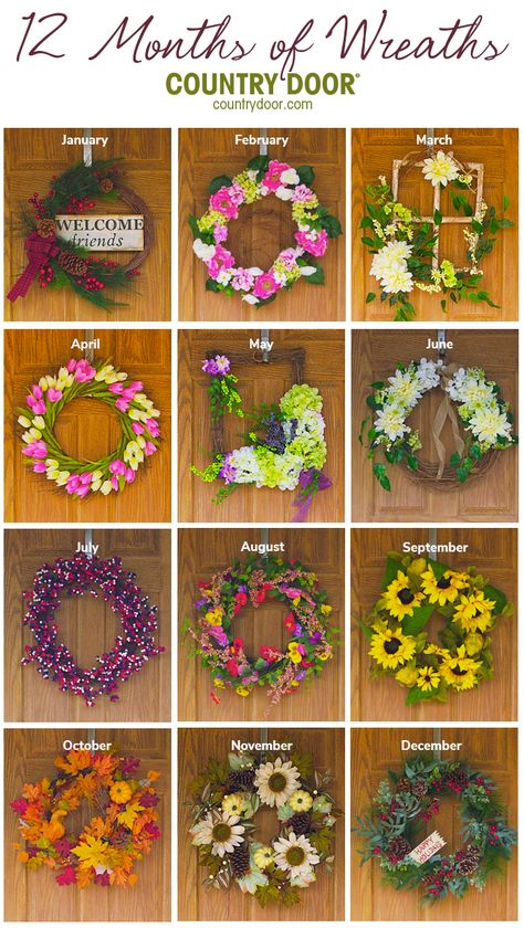 See our tips for decorating and storing 12 wreaths for your front door decorating. Door Reefs, Wreaths Videos, Clean Flowers, Wreath Storage, Front Door Makeover, Country Door, Easter Door Hanger, Easter Door, Easter Decorations Outdoor