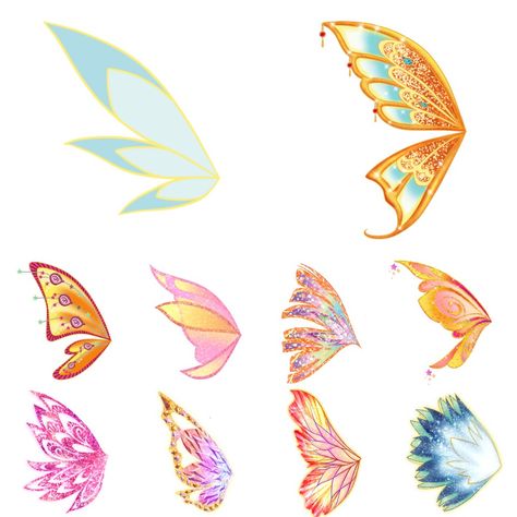 Winx Tattoos, Winx Club Wings, Winx Club Tattoo, Winx Wings, Mermaid Tail Art, Wings Club, Winx Club Stella, Winx Cosplay, Winx Aesthetic