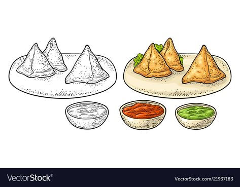 Indian Traditional Food, Pie Drawing, Barcode Tattoo, Menu Poster, Coffee Artwork, Food Vector, Food Doodles, Food Sketch, Engraving Illustration