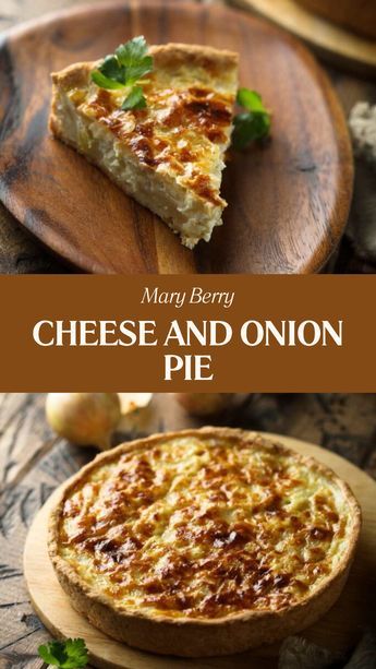 Easy, delicious, and taking around 90 minutes to prepare, this Mary Berry Cheese and Onion Pie is prepared using butter, onions, potatoes, milk, and cheddar cheese. This savory Cheese and Onion Pie recipe, perfect for dinner, can serve up to 6 people. English Cheese And Onion Pie, Cheese Onion Pie Recipe, Savory Dinner Pie, Food Pie Recipes, Pie Savory Recipes, Cheese Onion Pie, Cheese Onion And Potato Pie, Savory Pies Recipes Easy, Savory Pie Recipes Vegetarian