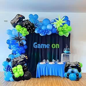 Video Game Theme Party Decorations, Gaming Birthday Decorations, Boys Themed Birthday Parties, Gaming Theme Birthday Party, 10th Birthday Party Ideas For Boys, Gamer Birthday Party Ideas Boys, Boys 10th Birthday Party Ideas, Gamer Party Ideas Boys, Fortnite Pinata