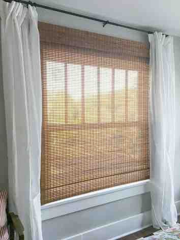 Different Window Treatments, Bamboo Roman Shades Kitchen, Rattan Roman Shades, Cleaning Wood Blinds, Bamboo Window, Bamboo Window Shades, Bamboo Roman Shades, Extra Long Curtains, Wooden Shades