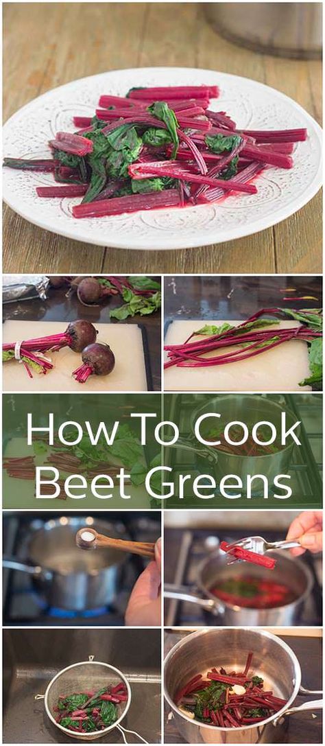 The stems and leaves from beets are totally edible and extremely delicious. Learn how to cook beet greens here. They get sauteed with a little bit of salt, I'll show you what to do with them. They can be eaten in salad or with roasted beets for more beet flavor. #howto #recipe #healthy #healthyrecipe #beets via @cookthestory What To Do With Beet Stems, Beet Stems And Leaves, What To Do With Beet Greens, Beets Leaves Recipe, Beet Greens How To Cook, Beet Stems Recipe, Beet Leaves Recipe, Beet Dishes, Beet Leaf Recipes