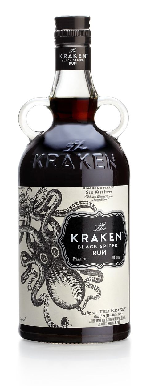 Kraken by Stranger Creative , via Behance Pineapple Rum Drinks, Rum Brands, Kraken Rum, Good Rum, Caribbean Rum, The Kraken, Captain Morgan, Spiced Rum, Beverage Packaging