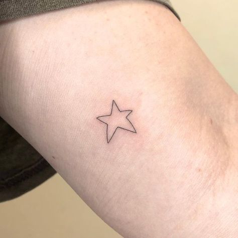 Enya Star Tattoo, Classy Star Tattoo, Abstract Star Tattoo, Twinkly Star Tattoo, Hand Drawn Star Tattoo, Asymmetrical Star Tattoo, Wonky Star Tattoo, Imperfect Star Tattoo, Uneven Star Tattoo