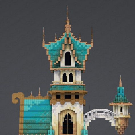 Minecraft Elven Castle, Minecraft Elf Village, Elven Minecraft Builds, Minecraft Elven Build, Fantasy Castle Minecraft, Elven Minecraft, Minecraft Elven, Elven Castle, Minecraft Layout