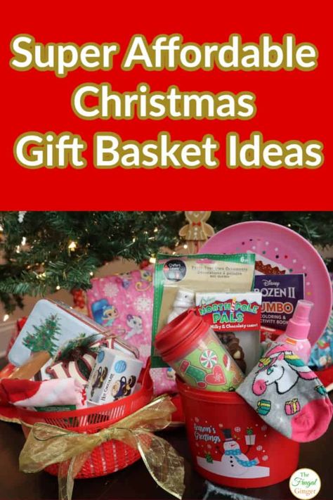 Xmas Gift Baskets, Cheap Christmas Gift, Diy Gifts For Christmas, Dollar Tree Gifts, Christmas Gift Baskets Diy, Affordable Christmas Gifts, Kids Gift Baskets, Holiday Gift Baskets, Christmas Gift Basket Ideas