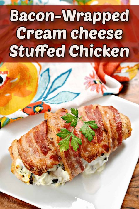 Chicken Roll Ups Stuffed Air Fryer, Cream Cheese Stuffed Chicken Wrapped In Bacon Air Fryer, Chicken Wrapped In Bacon Air Fryer, Bacon Wrapped Chicken With Cream Cheese, Low Carb Stuffed Chicken Breast, Bacon Wrapped Chicken Breast Oven, Bacon Wrapped Chicken Air Fryer, Low Carb Stuffed Chicken, Air Fryer Stuffed Chicken Breast