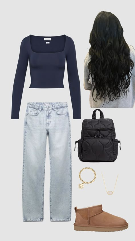 #fyp Outfit Inso, Slay Outfits, Cute Outfits With Jeans, Outfit Inspo Casual, Stockholm Fashion, 8th Grade, Cute Everyday Outfits, Cute Simple Outfits, Autumn Outfit