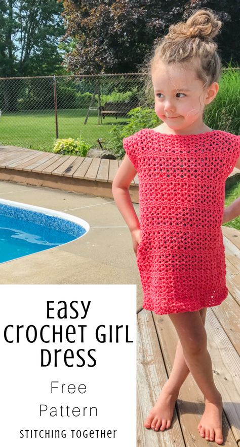 Crochet Dress Outfit Summer, Cardigan Til Baby, Crochet Girls Dress Pattern, Crochet Toddler Dress, Crochet Dress Girl, Yarn Creations, Crochet Dress Pattern Free, Gilet Crochet, Crochet Toddler