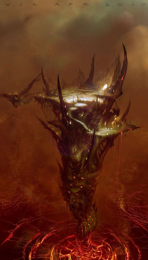 Arreat Crater Tower Mage Tower Concept Art, Fantasy Wizard Tower Art, Evil Tower Fantasy Art, Fanasty Art, Desert Tower Fantasy Art, Obsidian Tower Fantasy Art, Fantasy Cities, Level Design, Cosmic Horror