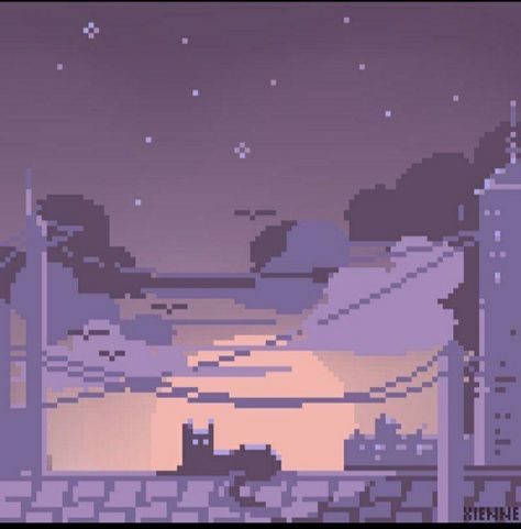 Pink Skies Aesthetic, Purple Pink Skies, Skies Aesthetic, Pastel Cat, Pixel Art Landscape, Piskel Art, Art Pixel, Pink Skies, Pixel Art Background