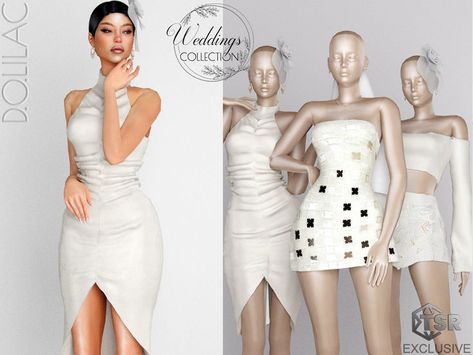 A direct link to the pictured custom content made by D.O. Lilac! #thesims4 #thesims #thesims4cc #sims4cc #simscustomcontent #sims4customcontent #sims4customcontent Sims 4 Wedding Dress, Lilac Wedding, Fashion Design Collection, Sims 4 Collections, Sims Hair, Sims 4 Cc Finds, Sims 4 Clothing, The Sims4, Sims Mods