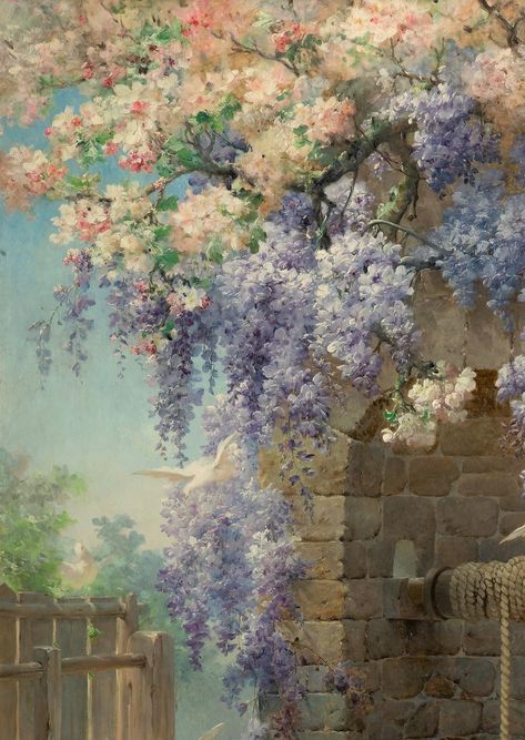 "Spring" by Eugene Bidau Eugene Bidau, Rennaissance Art, Tableau Art, Aesthetic Painting, Romantic Art, Painting Wallpaper, Ethereal Art, Dreamy Art, Old Art