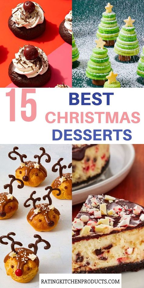 Best Christmas Dessert Xmas Desserts Ideas Parties, Fruit Desserts For Christmas, Christmas Desserts To Bring To A Party, Christmas Bitesize Desserts, Friendsmas Dessert Ideas, Christmas Desserts Make Ahead, Christmas Buffet Desserts, Christmas Dessert Buffet Ideas, Dessert Contest Ideas