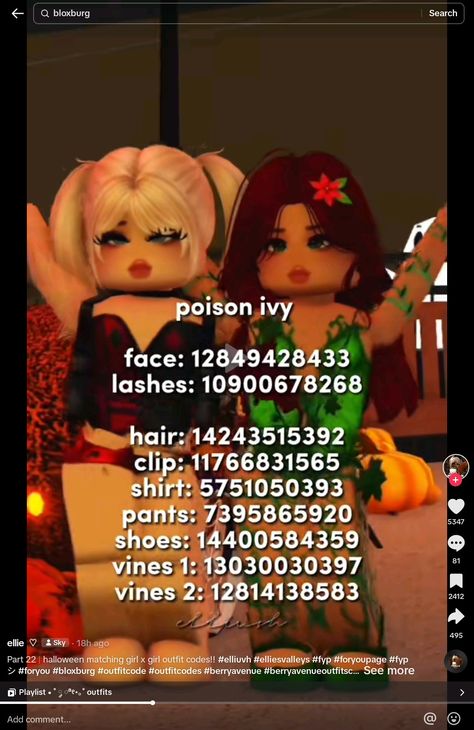 Berry Avenue Codes Clothes Halloween, Berry Avenue Matching Codes, Halloween Costumes Berry Ave Codes, Halloween Berry Ave Codes, Cute Bitmoji Ideas, Cute Bitmoji, Twining Outfits, Roblox Outfit Codes, Dance Moms Outfits