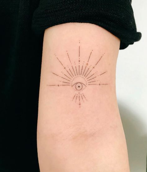 Sun Evil Eye Tattoo, Evil Eye Sun Tattoo, Sun Eye Tattoo, Runes Tattoo, Eyes Tattoo, Evil Eye Tattoo, Rune Tattoo, Turkish Eye, Sun Tattoos