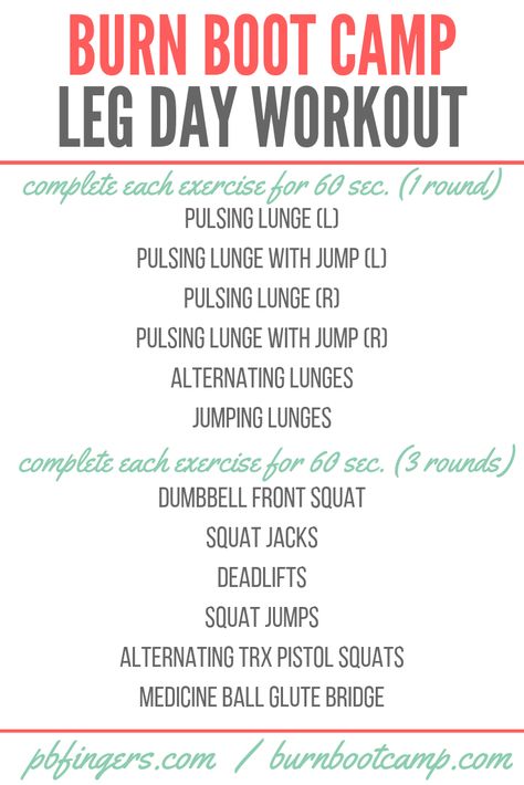 Burn Boot Camp, Day Workout Plan, Kids Workout, Peanut Butter Fingers, Butter Fingers, Leg Workout At Home, Leg Day Workouts, Boot Camp Workout, Circuit Workout