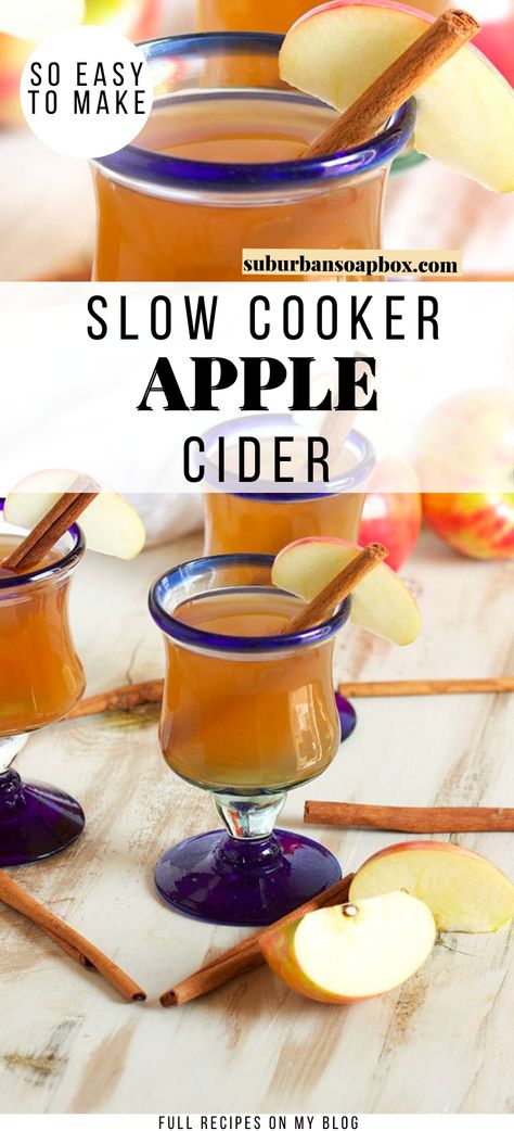 Fresh, tangy Slow Cooker Apple Cider…the best way to make your own apple cider at home. Load up the slow cooker or crock pot with apples, oranges, spices and water…cook all day and then enjoy the best fall beverage ever on the planet. Apple Cider Drinks, Crockpot Apple Cider, Caramel Apple Cider Recipe, Hot Apple Cider Recipe, Slow Cooker Apple Cider, Caramel Apple Cider, Apple Cider Drink, Slow Cooker Apple, Cider Drinks