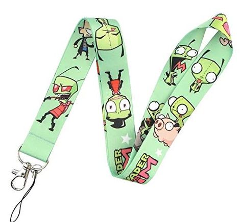 Anime Lanyard, Lanyard Id Holder, Badge Lanyard, Cartoon Series, Key Lanyard, Lanyard Keychain, Retro Kids, Invader Zim, Retro Cartoons