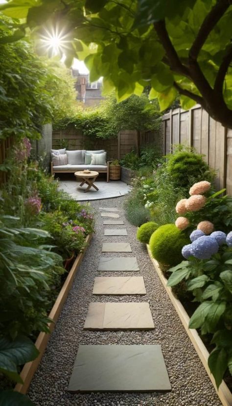 30+ Genius Narrow Backyard Ideas That Maximize Space 42 1 Acre Yard Landscaping, Small Narrow Garden Design, Narrow Front Garden Ideas, Long Narrow Backyard Ideas, Long Narrow Garden Ideas, Small Narrow Garden Ideas, Narrow Backyard Landscaping, Narrow Garden Design, Narrow Garden Ideas