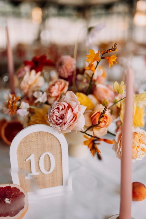 Add a splash of fun to your tablescape with vibrant centrepieces and eye-catching rattan table numbers for a pop of color and charm! 🌈✨ Wedding planner @despinoywedding Wedding planner team @hedherawedding & @lovelytime_event Venue @lemasdeso_ & @lorangeriedumas Caterer @germain_traiteur Welcome dinner & Brunch @brunchmeup Photographer @lesbanditsevents Videographer @recordyou Flowers @charlotte_flowerandtwig Paper goods @promessegraphique MUAH @amandinebmakeup Live band @popcornfactoryorche... Rattan Wedding Decor, Rattan Wedding, Welcome Dinner, Wedding Moodboard, Wedding Numbers, Rattan Table, Wedding 2025, Live Band, Wedding Mood Board