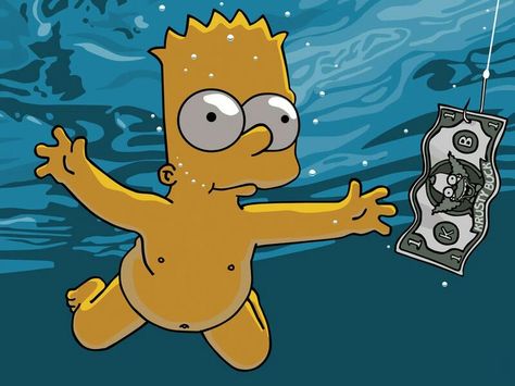 Bart Simpson Nirvana Parallax Wallpaper, Baby Money, Bart Simpson Art, Simpson Wallpaper Iphone, Retro Wallpaper Iphone, Simpsons Art, Iphone 6 Wallpaper, Funny Iphone Wallpaper, Baby Wallpaper