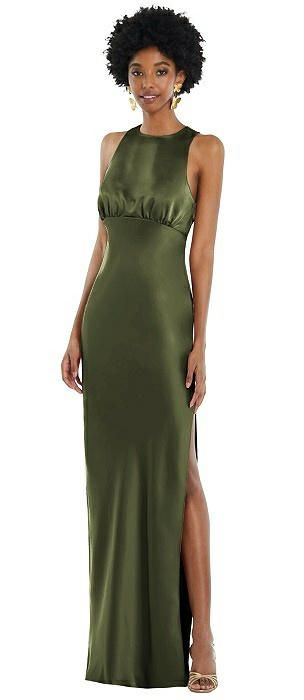 Lovely Bridesmaids Dresses - Short & Long | The Dessy Group Dessy Bridesmaid Dresses, Trendy Bridesmaids, Maxi Bridesmaid Dress, Bias Skirt, Designer Bridesmaid Dresses, Olive Green Dresses, Bridesmaid Dress Styles, Green Gown, Green Bridesmaid