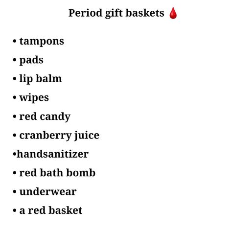 What to put in a period gift basket First Period Gift Basket My Daughter, Period Gift Basket, Period Basket, Candied Cranberries, Care Basket, Red Basket, Pads Tampons, First Period, Red Candy