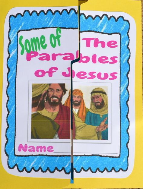 Parables of Jesus Lapbook. Includes review activities for many parables including the Sower, Good Samaritan, lost sheep & lost coin, two houses, Prodigal Son, pearl of great price and more. Jesus Parables, Bible Parables, Lap Books, Jesus Crafts, Parables Of Jesus, Learn The Bible, Lost Sheep, Miracles Of Jesus, Bible Story Crafts