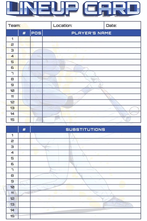 Get your game plan ready with these free printable baseball lineup cards! 🙌🏼⚾️ Whether you're managing a little league team or just want to keep track of your favorite players, these printable cards are perfect for organizing your lineup. 📋🖨️ Download and print them out for free! Baseball Lineup, Baseball Manager, Printable Baseball, Baseball Banner, Free Coaching, Baseball Design, Baseball Mom, Printable Cards, Card Templates