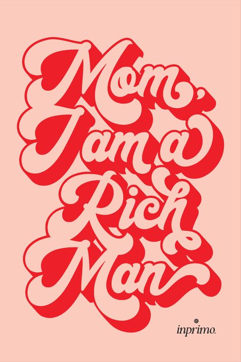 Unleash Your Feminist Spirit with our Retro 'Mom, I Am a Rich Man' Print! Celebrate the empowerment of women and challenge traditional gender roles with this vibrant 70s-inspired artwork. Boldly designed with a touch of nostalgia, this print is a reminder that being a 'rich man' goes far beyond financial wealth. It embodies the strength, resilience, and achievements of all women. Add a touch of retro feminism to your space and inspire yourself every day with this powerful art piece! Jaelyn Core, Retro Feminist Posters, Mom I Am A Rich Man, Mom I Am A Rich Man Poster, Feminism Collage, I Am A Rich Man Aesthetic, Girl Boss Quotes Business, Feminist Graphic Design, Feminist Artwork