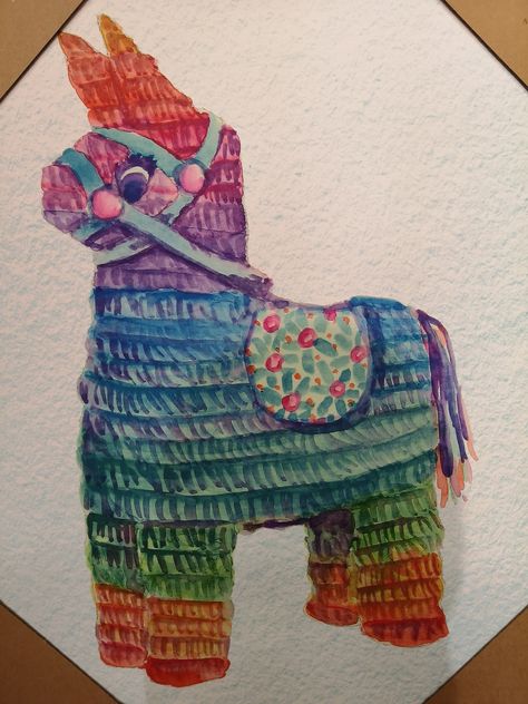 Donkey or Llama? pinata painting from pier 1 Pinata Drawing Art, Pinata Painting, Donkey Pinata, Llama Pinata, Decor School, Paint Night, Hispanic Heritage Month, Hispanic Heritage, Heritage Month