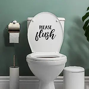 Vinyl Wall Art Decal - Please Flush - 7" x 8" - Modern Inspirational Funny Quote Sticker for Home Bedroom Office Bathroom Store School Restroom Decor School Restroom, Inspirational Decals, Mirror Vinyl, Inspirational Funny, Bathroom Store, Stick Wall Art, Home Bedroom Office, Kids Living Rooms, Wall Art Decal