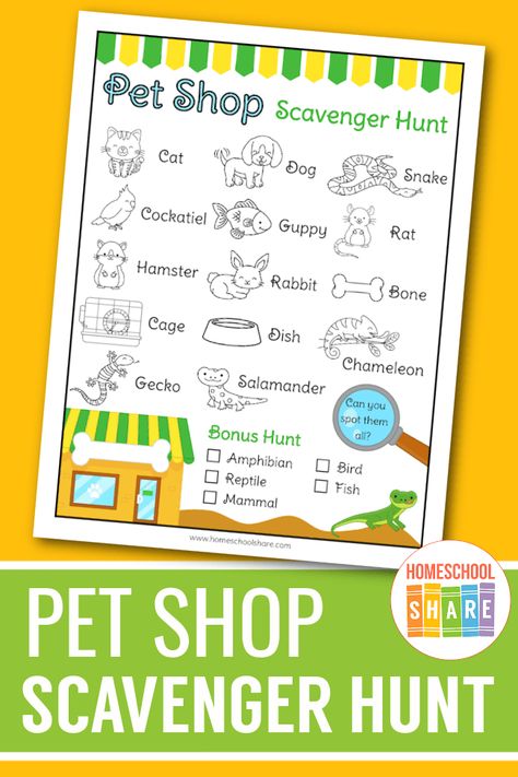 Store Scavenger Hunt, Study Printables, Pet Theme, Animal Classification, Homeschool Preschool Activities, Scavenger Hunt For Kids, Scavenger Hunts, Pet Day, Program Ideas