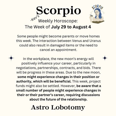 Follow so you don’t miss anything 🧠🧠 New uploads every day, if you don’t see your sign, come back tomorrow! July 29- August 4, 2024 horoscope for Scorpio ♏️ #scorpio #horoscope Scorpio Horoscope Today, Scorpio Scorpio, Scorpio Horoscope, Weekly Horoscope, New Moon, Come Back, Every Day, Parenting, Energy