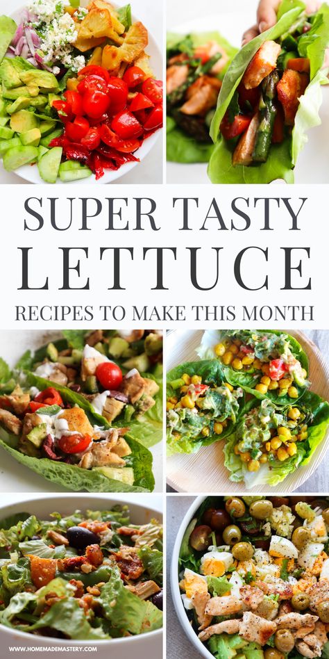 Chicken Lettuce Salad, Chickpea Lettuce Wraps, Buttercrunch Lettuce, Healthy Dinner Salads, Lettuce Salad Recipes, Lettuce Recipes, Green Salad Recipes, Chickpea Salad Recipes, Healthy Vegetable Recipes