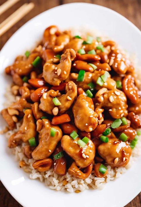 Easy Cashew Chicken Recipe – Happy Muncher Chicken Cashew Recipes, Easy Cashew Chicken Recipe, Easy Cashew Chicken, Chicken Cashew, Cashew Recipes, Recipes Using Rotisserie Chicken, Cashew Chicken Recipe, Chicken Breast Recipes Baked, Homemade Foods