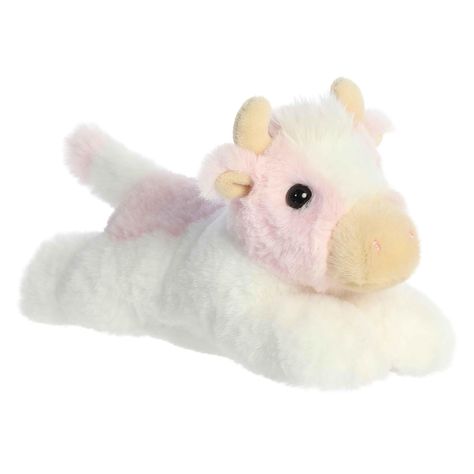 PRICES MAY VARY. This plush is approx. 3.5" x 8" x 4.5" in size. Made from deluxe materials for a cloud-like softness! This light and fluffy cow plush makes for a great cuddling partner Mini Flopsies are designed to lay resting on its belly for easy, fun play To ensure stability and quality, this plush contains bean pellets suitable for all ages Sadie Strawberry Cow is a plush delight in the Mini Flopsie collection, ready to flop into your arms with her endearing pink spots and lovable, tummy-fl Pink Stuffed Animals, Into Your Arms, Strawberry Cow, Small Stuffed Animals, Fluffy Cows, Plush Fabric, Cute Stuffed Animals, Pink Mini, Special Friend