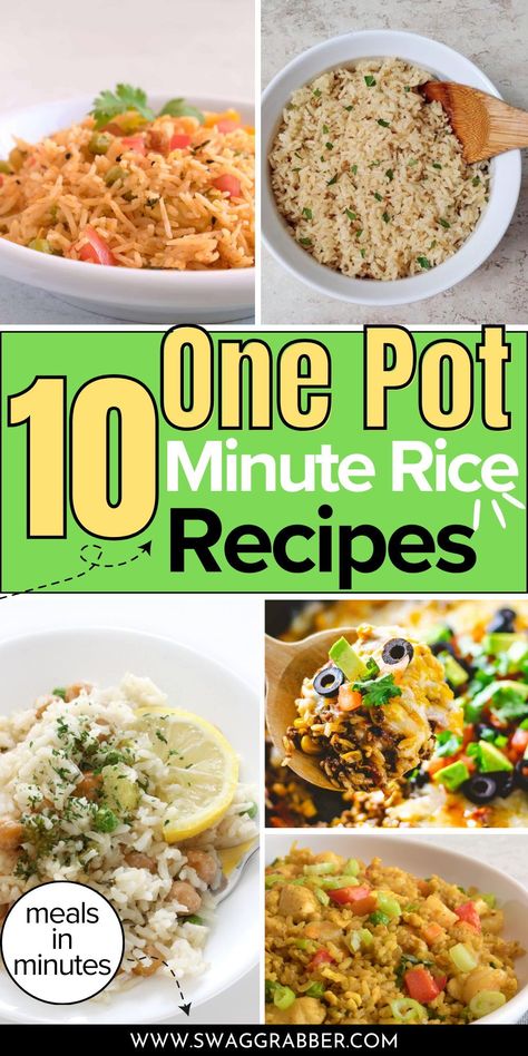 Instant white rice is a great option for those looking for a quick and easy meal. It can be used in a variety of recipes, ranging from breakfast dishes to desserts.
#QuickAndEasyCooking#MealIdeas#SwagGrabberEats#CookingInspiration#TimeSavingRecipes#DeliciousDinners#RiceLover#MealPrepMagic#EasyCooking#SwagGrabberFinds#TastyTuesday#FastAndFlavorful#FoodieFinds#RecipeInspo#WeeknightMeals#SimpleAndSatisfying#DinnerIdeas#MealTimeMagic#KitchenHacks One Minute Rice Recipes, Easy Seasoned Rice Recipes, Simple Rice Recipes For Dinner, Easy Minute Rice Recipes, Recipes With Minute Rice, Recipes With Instant Rice, Instant Rice Recipes Side Dishes, Crock Pot Rice Recipes, Minute Rice Recipes Side Dish