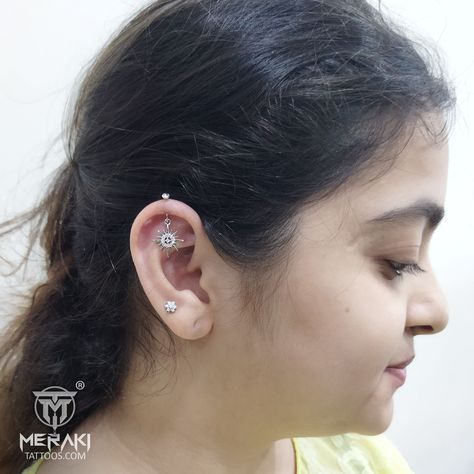 Upper lobe piercing