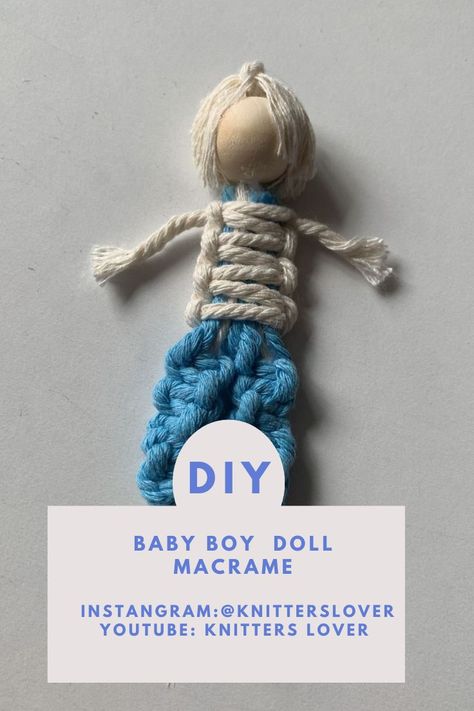 #diy #knitterslove #macrame #handmadebyme #handmadewithlove #l4 #followme #subscribe Baby Boy Doll, Dolls Diy, Yarn Dolls, Boy Doll, Diy Doll, Diy Baby Stuff, Really Cool Stuff, Macrame, Boy Or Girl