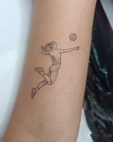 Volleyball Tattoo, Sport Tattoos, Animal Birthday Cakes, Pencil Drawing Images, Theme Tattoo, Nissan Skyline Gtr, Tattoo Feminina, Gold Ring Designs, Fine Line Tattoos