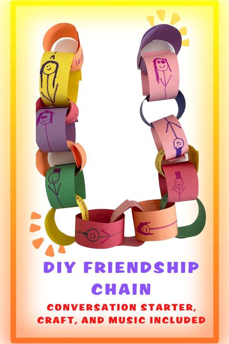 Help show kiddos how connected we can be as friends with this fun craft! Friendship chain activity Friendship Chain, Friendship Crafts, Friendship Skills, Friendship Group, Resource Room, About Friendship, Fun Craft, Group Activities, Music Therapy