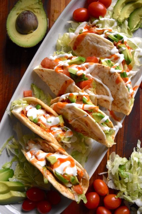 If you're a fan of bold flavors and easy-to-make meals, these Buffalo Ranch Chicken Smash Tacos are about to become your new favorite. Combining the tangy Habanero Margarita, Sauced Up Foods, Smash Tacos, Caper Butter, Buffalo Ranch Chicken, Spicy Pineapple, One Pan Pasta, Sauce For Salmon, Buffalo Ranch