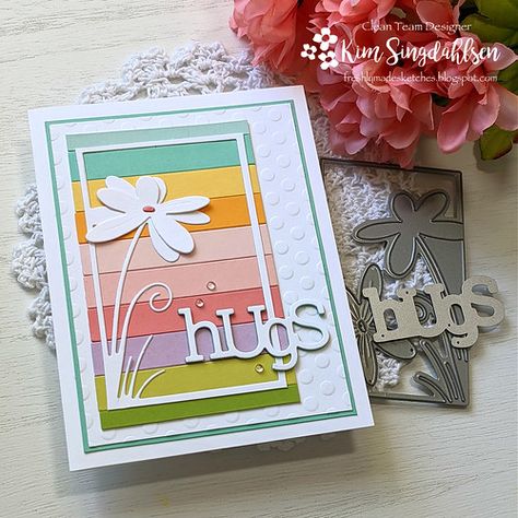 Floating Element Card, Something Fancy Dies Stampin Up Cards, Strip Cards, Cardstock Cards, Scrappy Cards, Wall Hanging Ideas, Scrap Cards, Everyday Cards, Cards Flowers