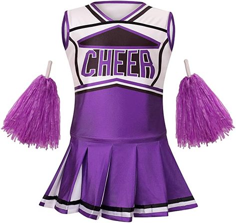 Amazon.com: yolsun Cheerleader Costume for Girls Halloween Cute Uniform Outfit: Clothing Kids Cheerleading Outfits, Cheerleader Fancy Dress, Girls Cheerleader Costume, Cheerleader Halloween, Cheerleader Halloween Costume, Fancy Dress Halloween Costumes, Baby Costumes Girl, Cheerleader Costume, Cute Cheerleaders