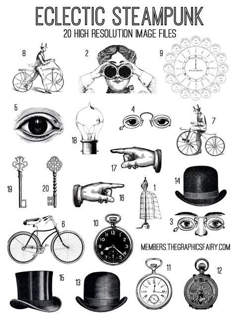 What Is Steampunk, Steampunk Images, Steampunk Party, Steampunk Crafts, Etiquette Vintage, The Graphics Fairy, Graphics Fairy, Vintage Drawing, Steampunk Art