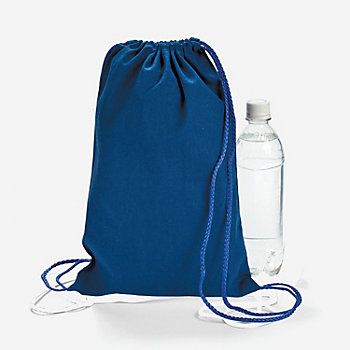 Blue Drawstring Backpacks Canvas Drawstring Backpack, Swag Bag, Cheap Fabric, Drawstring Bags, Blue Canvas, Sports Gear, Goodie Bags, Treat Bags, Blue Bags